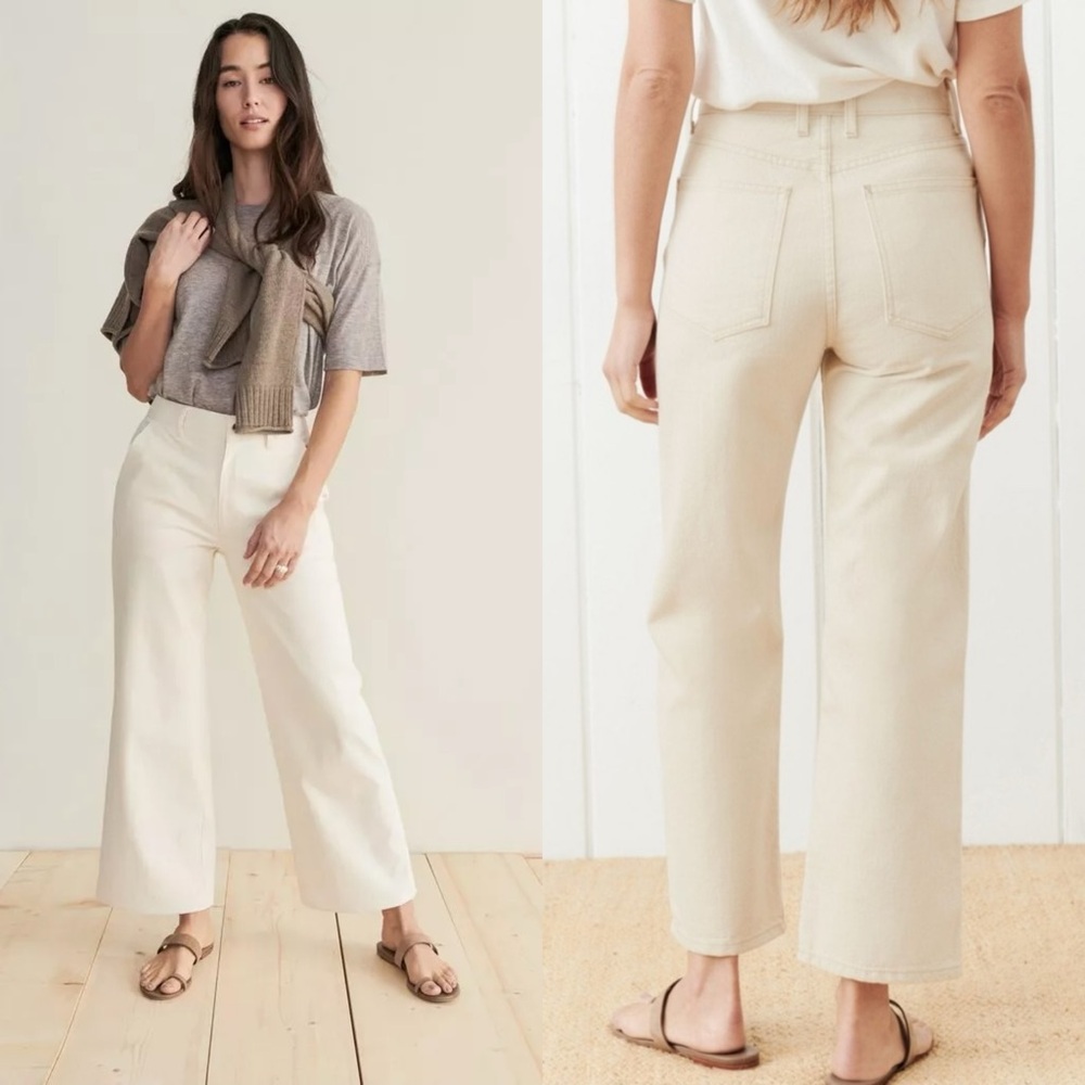 Jenni Kayne Wide Leg Jeans in ivory